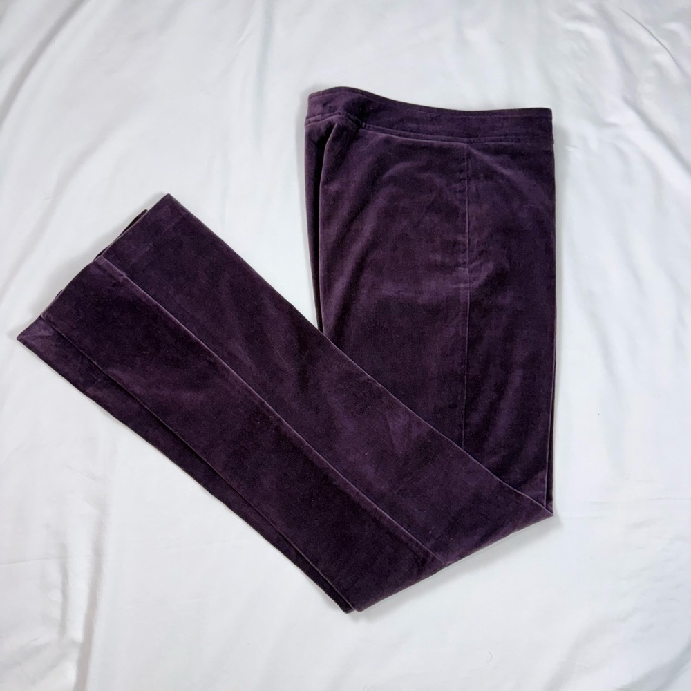 VTG Cache Purple Velvet Trousers Size 4 -‎ Y2K Velour Trousers